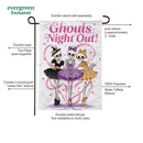 Happy Halloween Skeleton Ballerinas Moire Flag Garden