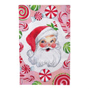 Jolly Sweet Santa Moire Flag House
