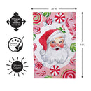 Jolly Sweet Santa Moire Flag House