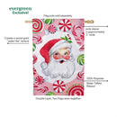 Jolly Sweet Santa Moire Flag House
