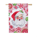 Jolly Sweet Santa Moire Flag House