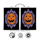 Haunted House Pumpkin Moire Flag Garden