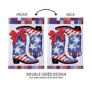 Patriotic Western Boots Moire Garden Flag