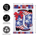 Patriotic Western Boots Moire Garden Flag