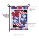 Patriotic Western Boots Moire Garden Flag