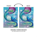 Mermaid Crossing Moire Garden Flag