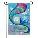 Mermaid Crossing Moire Garden Flag