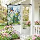 Gardening Birds Moire Flag House