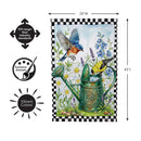 Gardening Birds Moire Flag House