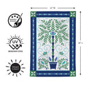 Seaside Retreat Patterned Floral Moire Flag Garden