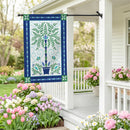 Seaside Retreat Patterned Floral Moire Flag House