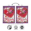 Hearts & Flowers Moire Flag Garden