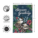 Seasonal Chickadee Couple Moire Flag Garden