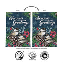 Seasonal Chickadee Couple Moire Flag Garden