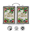 Merry Christmas Holly Moire Garden Flag Garden