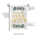 Happily Ever After Moire Garden Flag