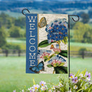 Blue Hydrangea Musings Moire Garden Flag