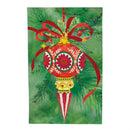 Elegant Red Ornament Moire Flag House