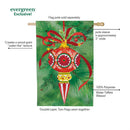 Elegant Red Ornament Moire Flag House
