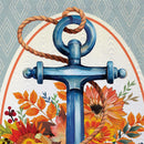Anchored in Fall Moire Flag House