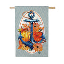 Anchored in Fall Moire Flag House