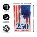 250th Anniversary America The Beautiful Moire House Flag
