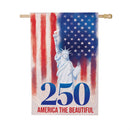 250th Anniversary America The Beautiful Moire House Flag