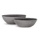 NAPA Home & Garden, FIBRESTONE MALIBU OVAL LOW BOWLS, SET OF 2,N2AC213GY