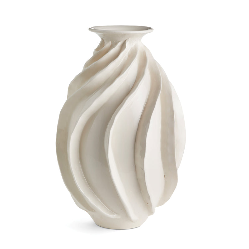 NAPA Home & Garden, ONDULATA VASE 17.25",N2MG16WH