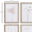 NAPA Home & Garden, STYLIZED BOTANICAL PRINTS, SET OF 4,N2NH21