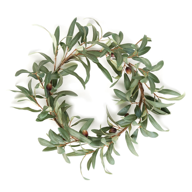 OLIVE WREATH WITH OLIVES 16"