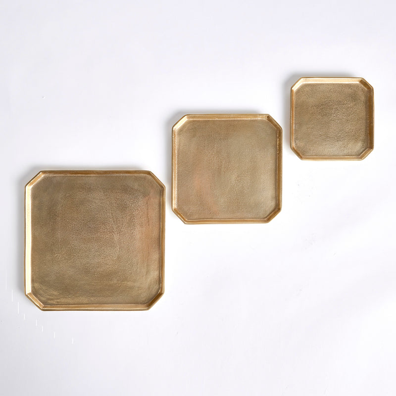NAPA Home & Garden, DEZI SQUARE SERVING TRAYS, SET OF 3,N3DK35
