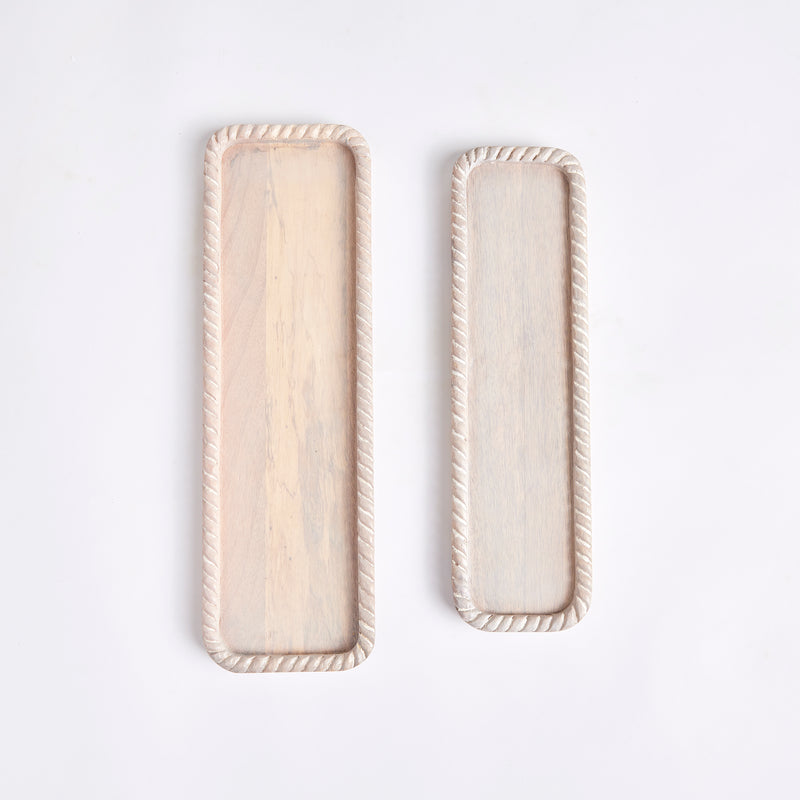 NAPA Home & Garden, LANGLEY RECTANGULAR TRAYS, SET OF 2,N3EP13WH