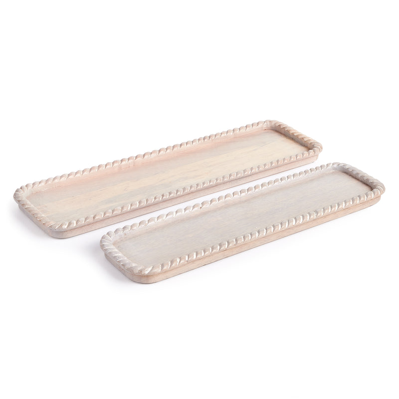 NAPA Home & Garden, LANGLEY RECTANGULAR TRAYS, SET OF 2,N3EP13WH
