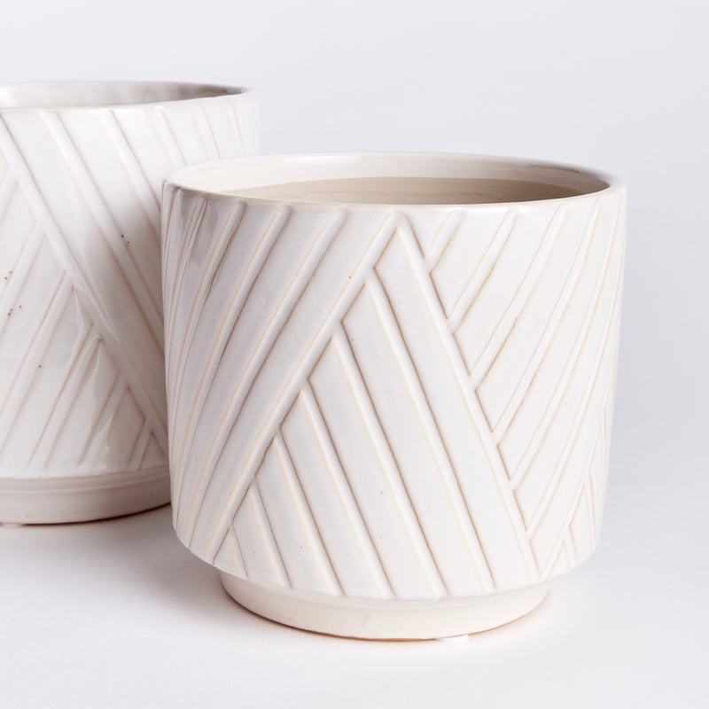 NAPA Home & Garden, ARCHER POTS, SET OF 2,N3FS01WH