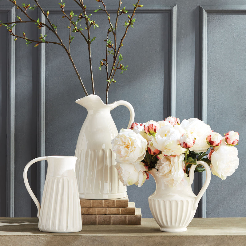 NAPA Home & Garden, CASCINA DECORATIVE PITCHER LARGE,N3MG31WH