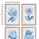NAPA Home & Garden, INDIGO PROTEA PRINTS, SET OF 4,N3NH49