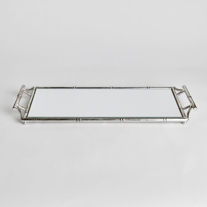 NAPA Home & Garden, DAPHNE NARROW MIRRORED TRAY WITH HANDLES,N3TY02SV
