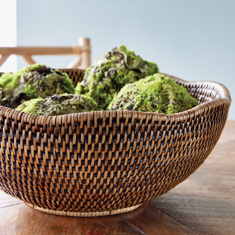 NAPA Home & Garden, BURMA RATTAN SCALLOPED EDGE BOWL,N4TN04BR