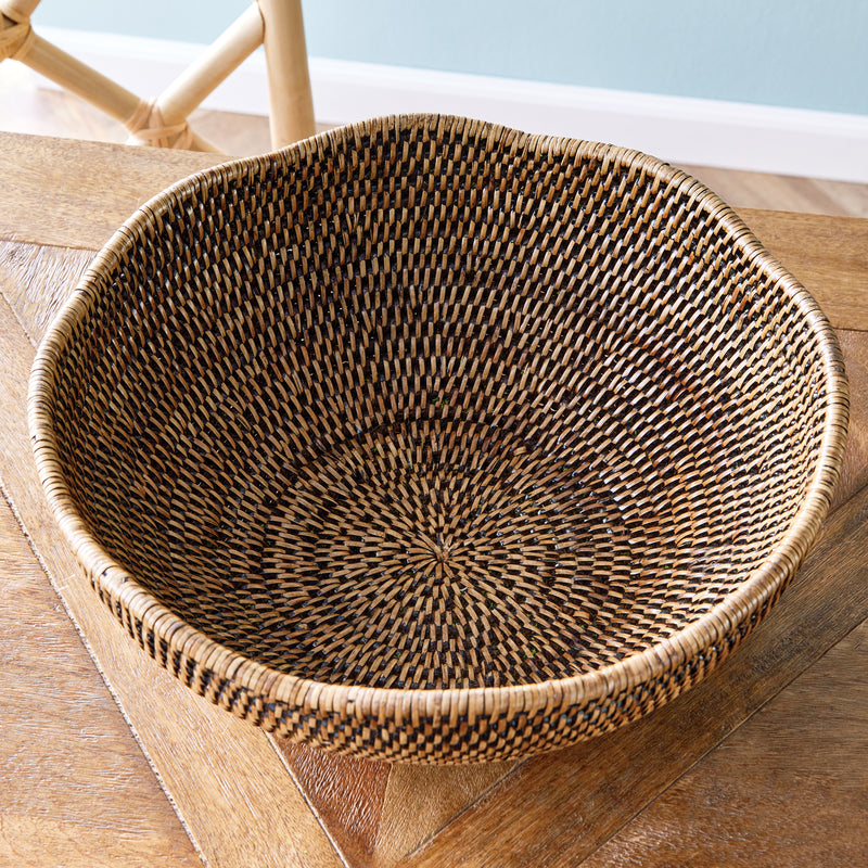 NAPA Home & Garden, BURMA RATTAN SCALLOPED EDGE BOWL,N4TN04BR