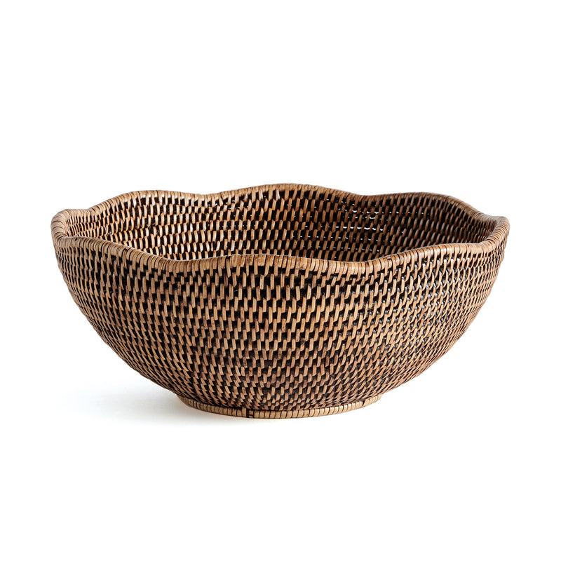 NAPA Home & Garden, BURMA RATTAN SCALLOPED EDGE BOWL,N4TN04BR