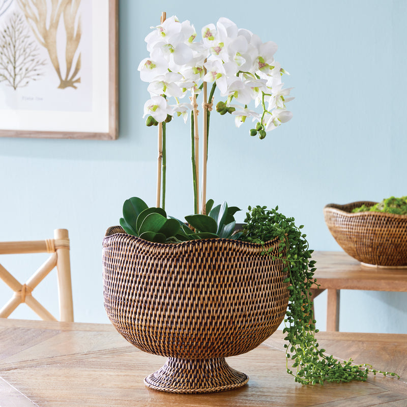NAPA Home & Garden, BURMA RATTAN  FOOTED CACHEPOT,N4TN05BR