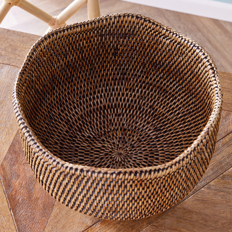 NAPA Home & Garden, BURMA RATTAN  FOOTED CACHEPOT,N4TN05BR