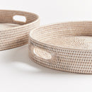 NAPA Home & Garden, BURMA RATTAN ROUND OTTOMAN TRAYS SMALL, SET OF 2,N4TN06WH
