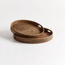 NAPA Home & Garden, BURMA RATTAN ROUND OTTOMAN TRAYS, SET OF 2