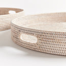 NAPA Home & Garden, BURMA RATTAN ROUND OTTOMAN TRAYS LARGE, SET OF 2,N4TN07WH