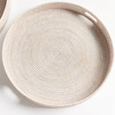 NAPA Home & Garden, BURMA RATTAN ROUND OTTOMAN TRAYS, SET OF 2