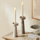 TERRENE CANDLE STANDS, SET OF 2