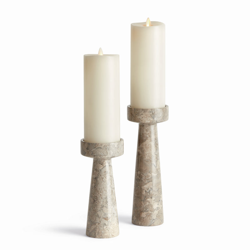 TERRENE CANDLE STANDS, SET OF 2
