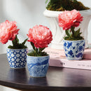 BARCLAY BUTERA DYNASTY MINI FLOWER POTS, SET OF 6